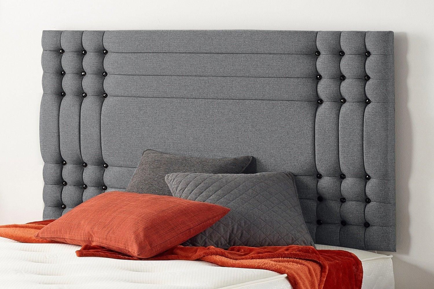 Somnior Flexby Divan Bed Base With 2 Drawers and Upholstered Headboard Plush Velvet