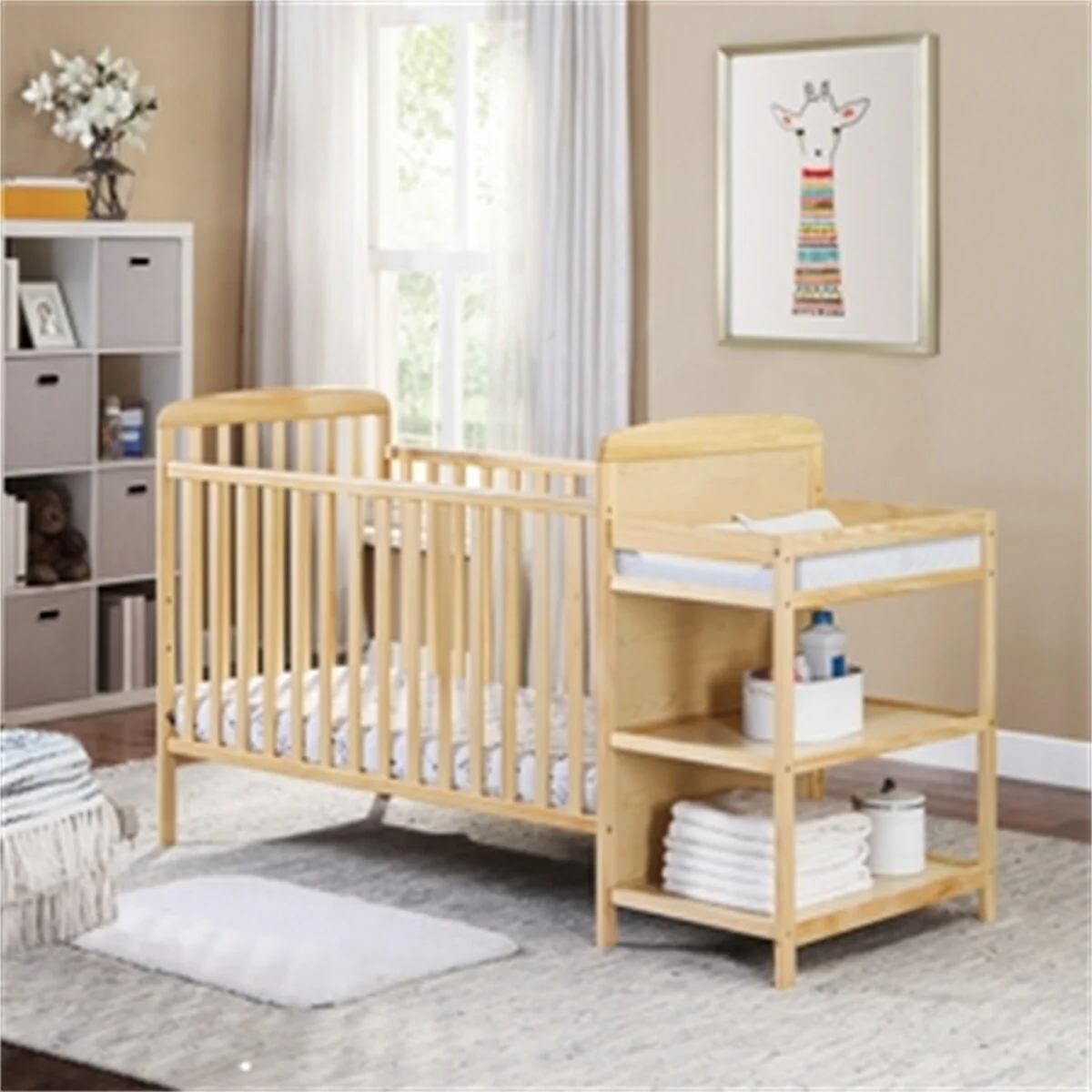 Crib and Changer Combo Natural