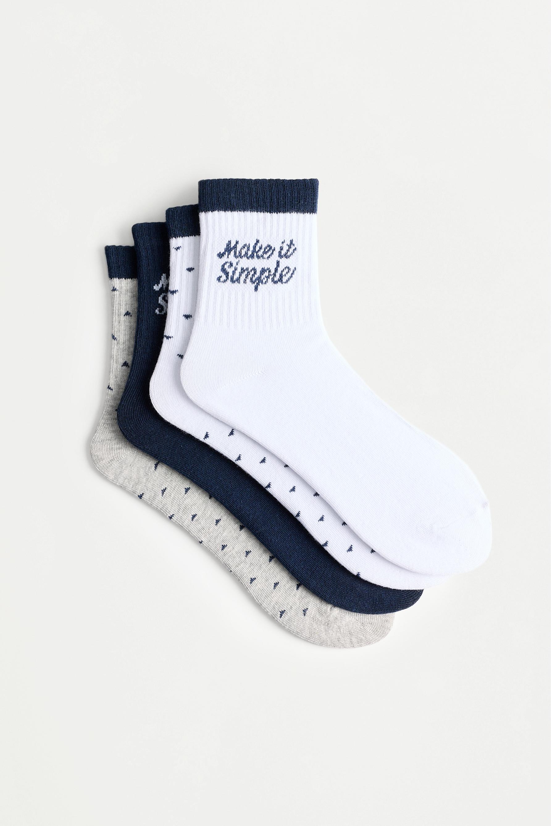 Calcetines tobillero alto combinados (Pack 4)