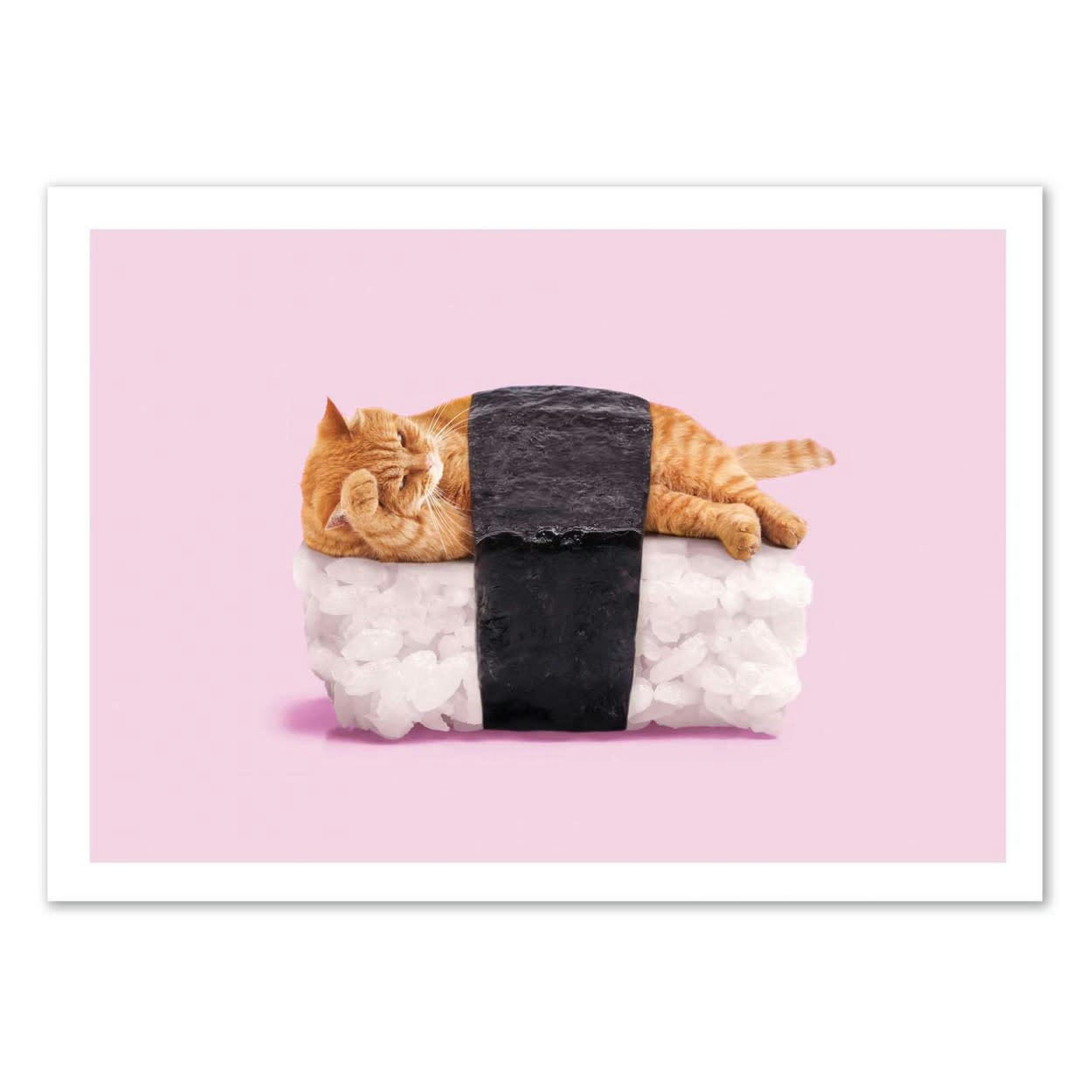 PAUL FUENTES - SUSHI CAT - Affiche d'art 50 x 70 cm