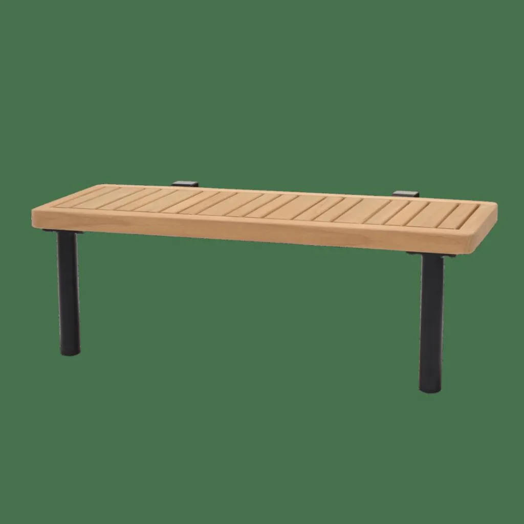 Tables Basses De Jardin|Salon De Jardin^CASA HANNA Lounge Teck Table D&rsquo;appoint Noir, Naturel