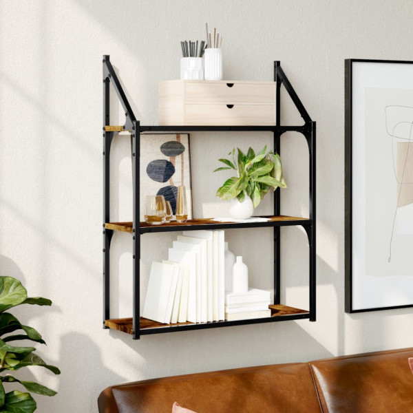 VidaXL Regał ścienny z 3 półkami 60x21x78,5 cm