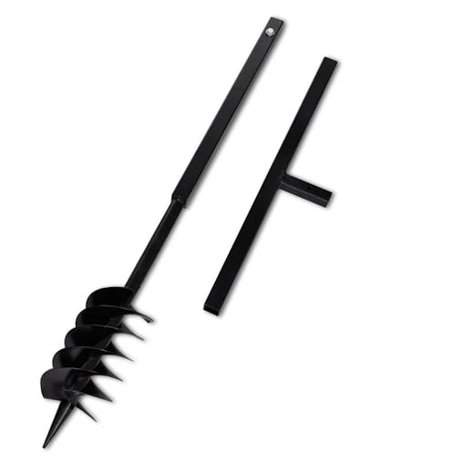 NNEVL Ground Drill with Handle 120 mm with Extension Tube 5 m Steel
