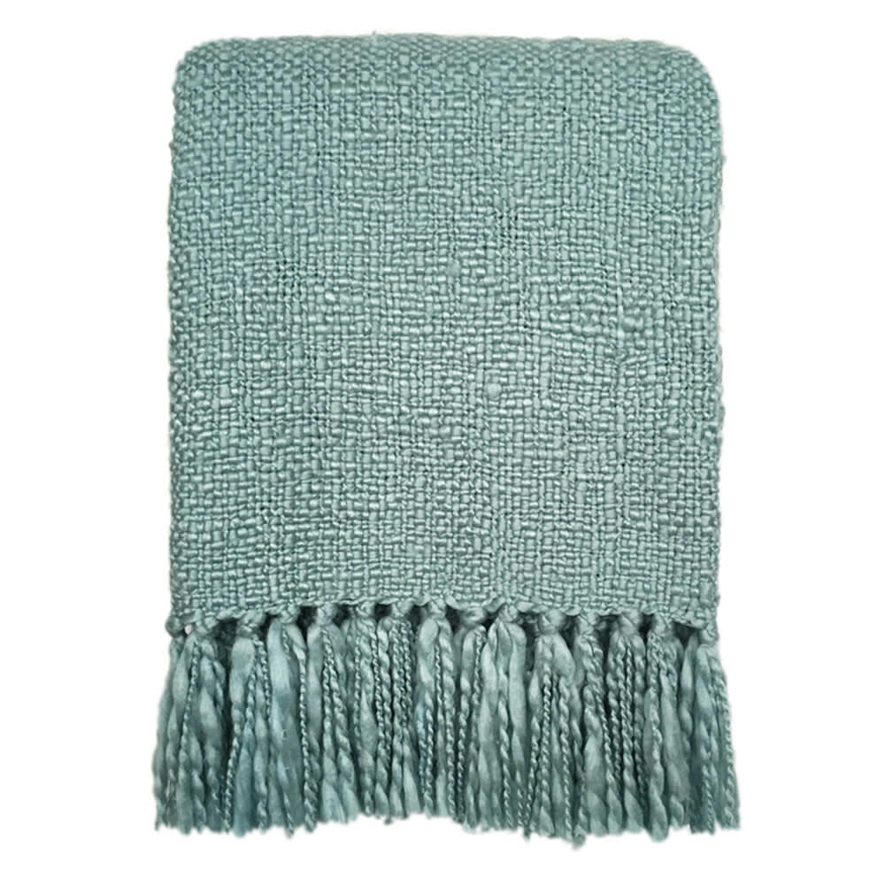 SOLID - Plaid bleu surf 125x150