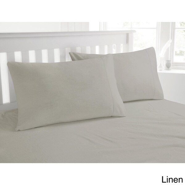 Luxury 200-GSM Cotton Flannel Hemstitched Pillowcases (Set of 2)