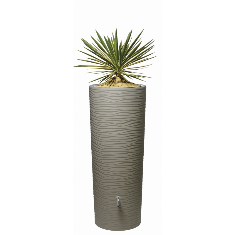 Tonneau à eau de pluie avec bac à plantes Natura Sahara 350 L