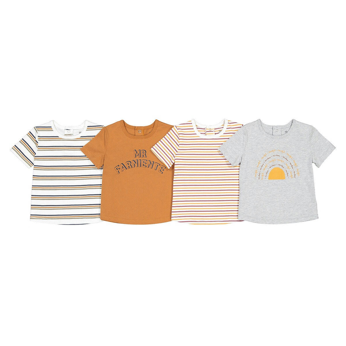 Lot de 4 T-shirts imprimés coton bio