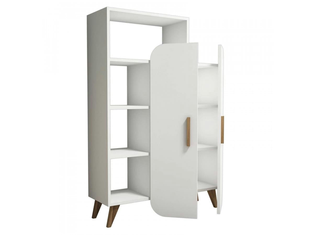 BARI - BARI - Armoire 90 cm 2 portes Blanc
