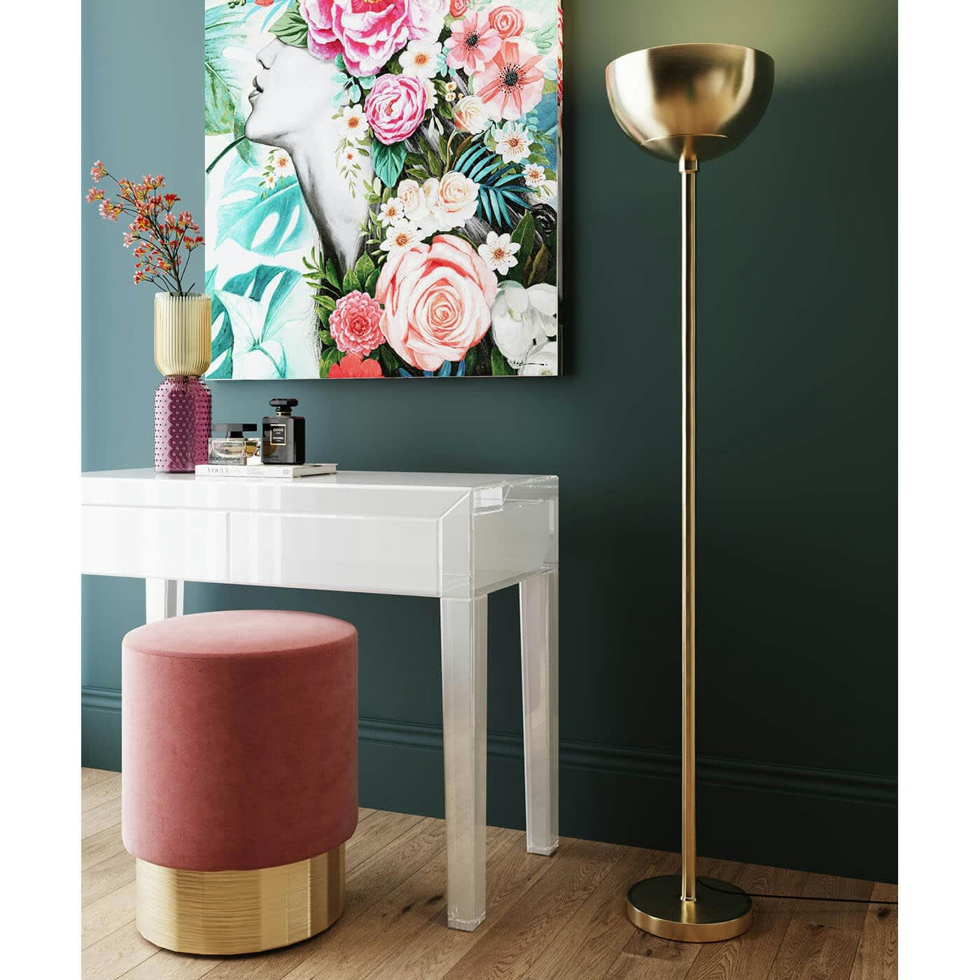 MARVELOUS - Vase en verre jaune et violet H38