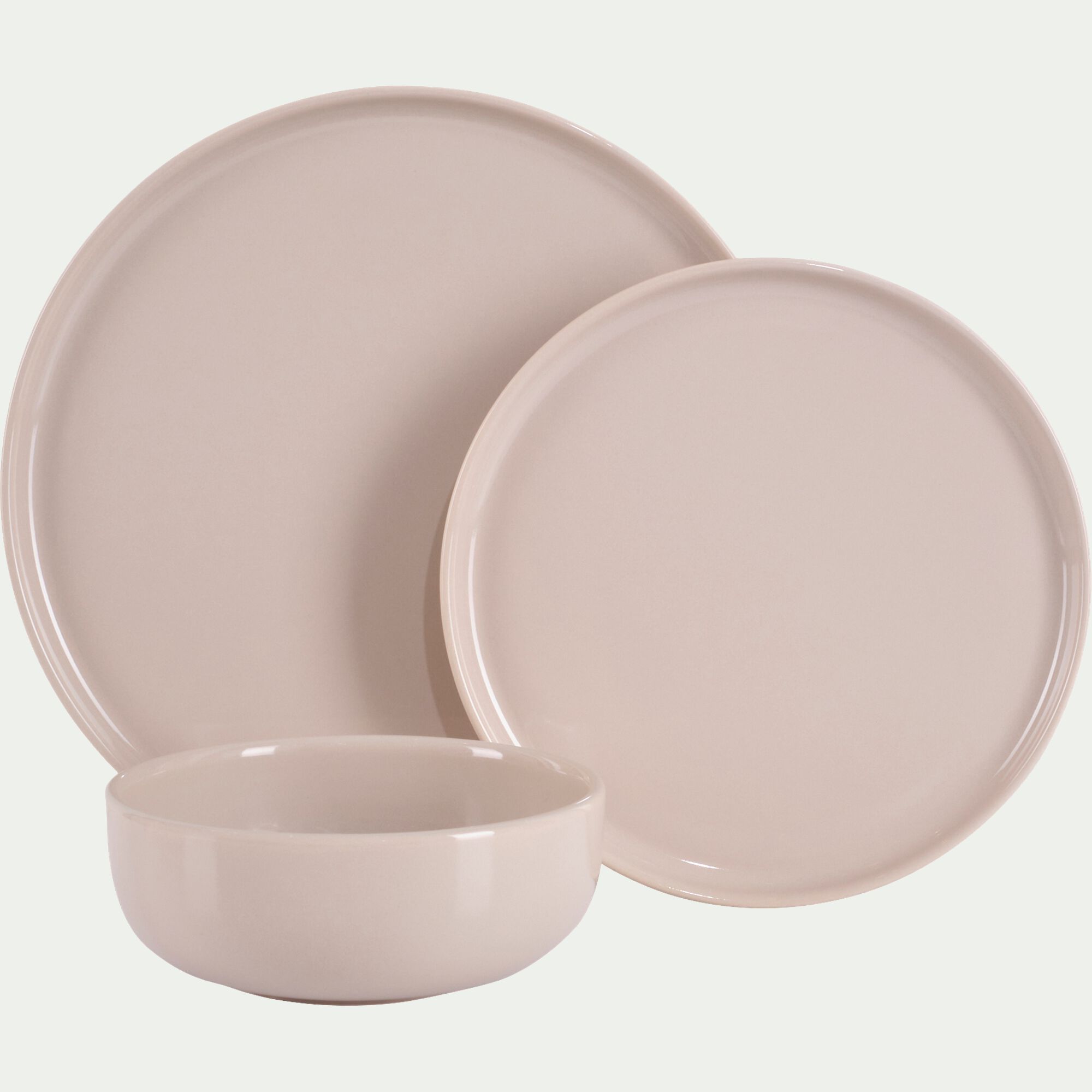 SELMA - Assiette creuse en faïence D15cm - beige alpilles