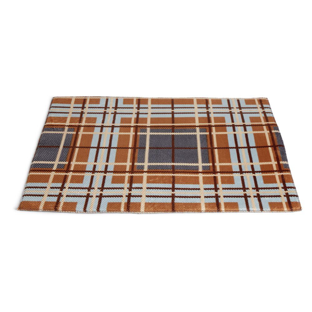 Tapis d'entrée motif tartan 40x60cm (2 modèles)