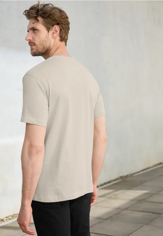 Baumwoll-Shirt mit Wording