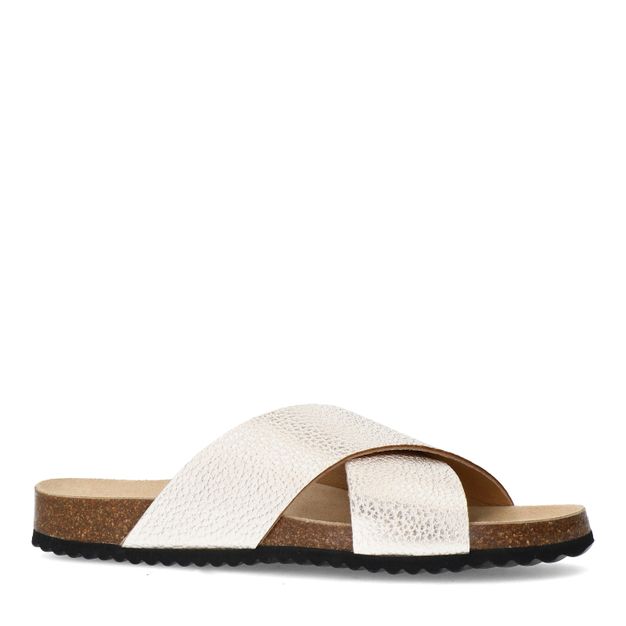 Gouden leren slippers