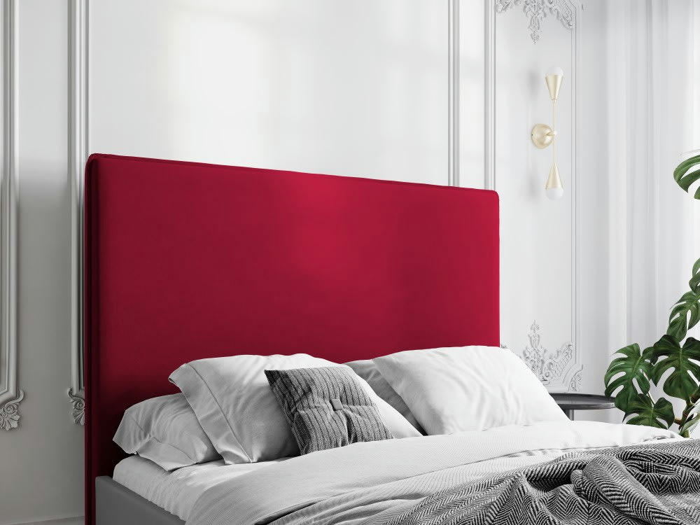 PROVENCE - Tête de lit en velours rouge 120x200x10