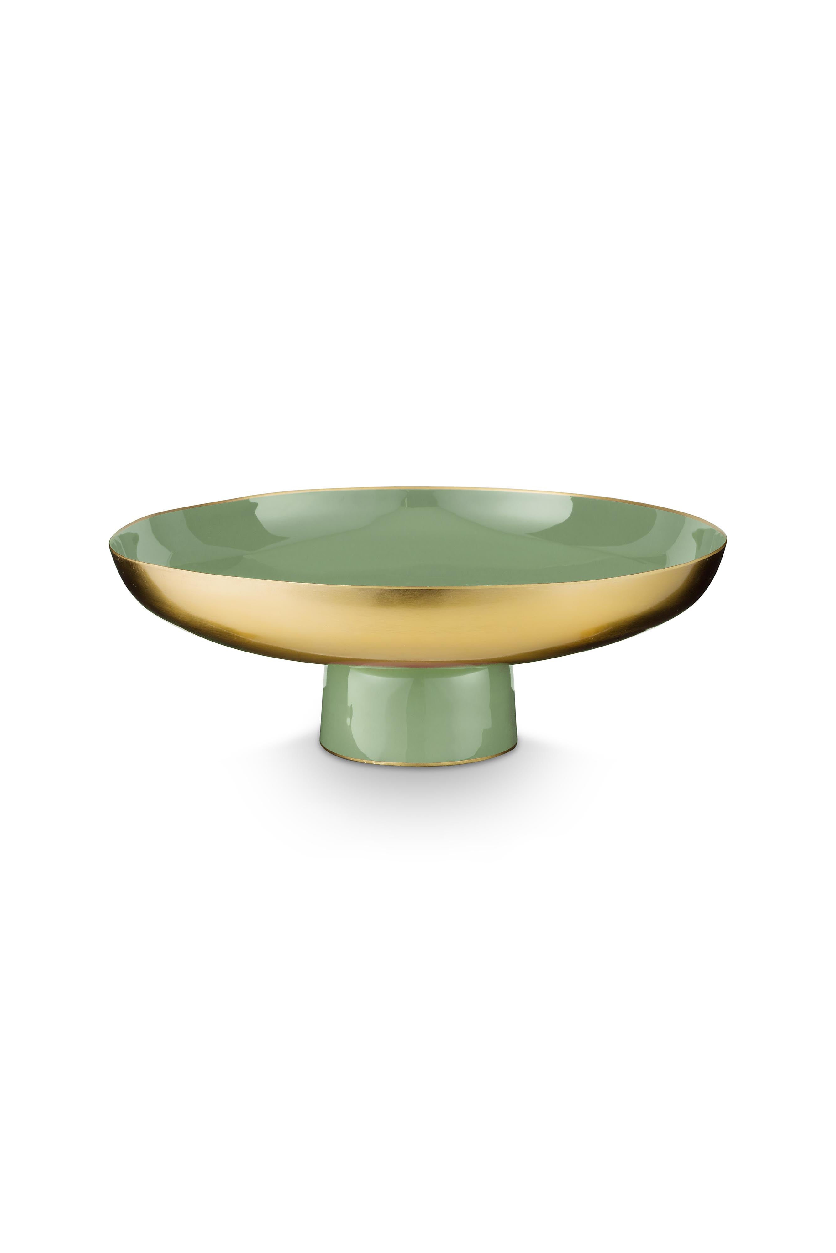 Pip Studio - Ronde Schaal - Groen - Metaal - 35x12.5cm