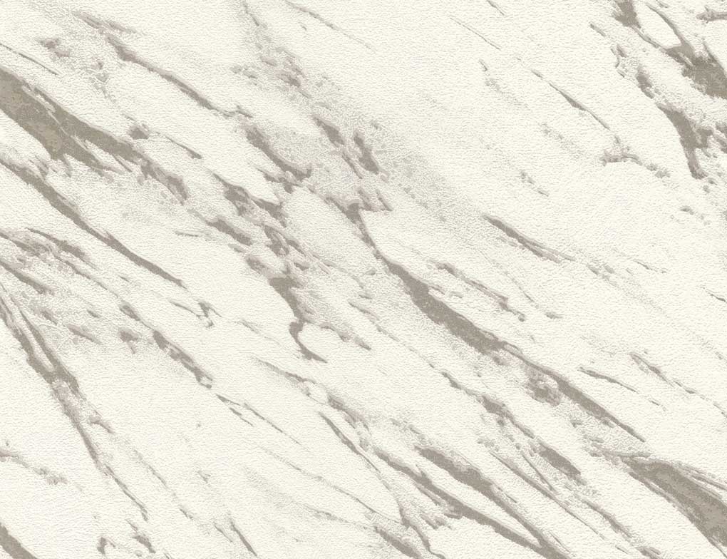 Vliestapete Marmor Creme, Silber