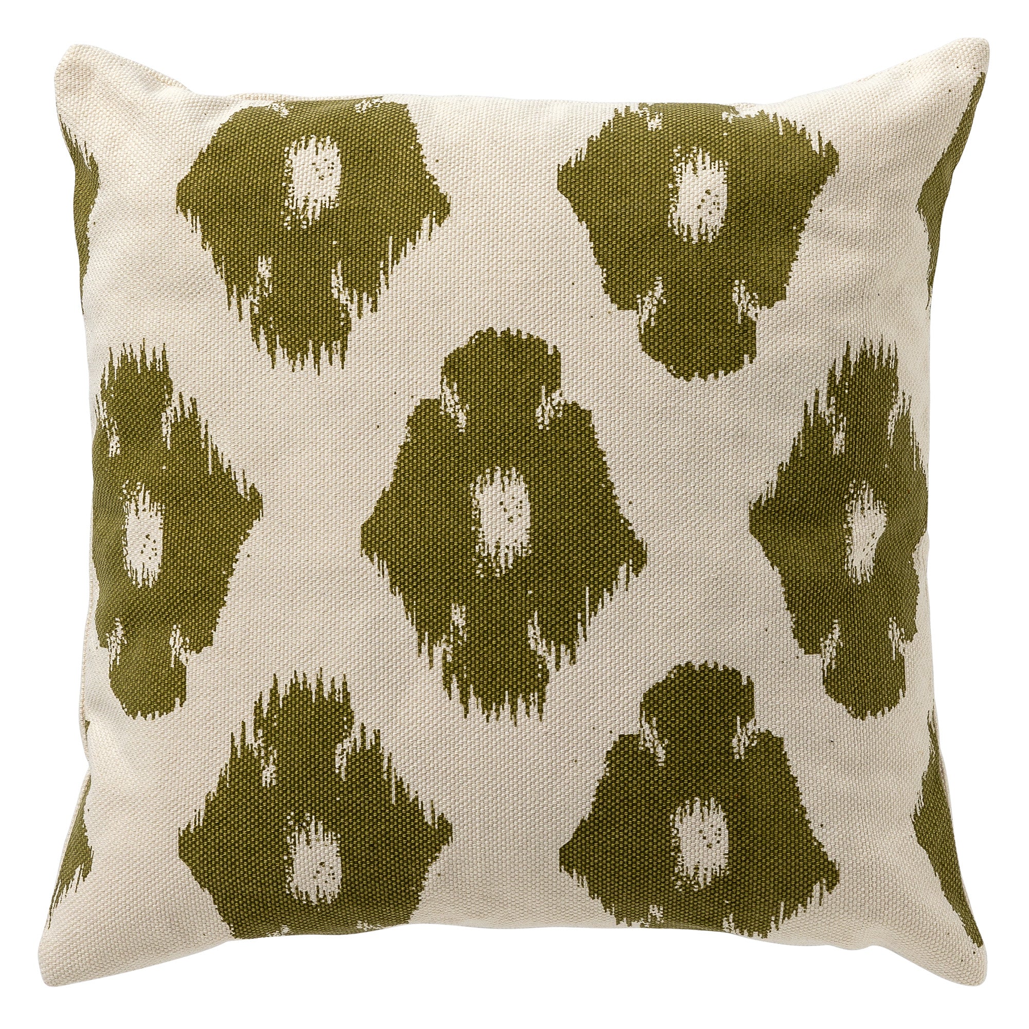 RICO - kussenhoes 45x45 cm - ikat - Olive Branch - groen