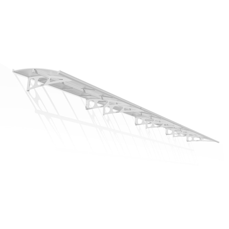 Marquise de porte Bordeaux blanche 890 x 140 cm CANOPIA