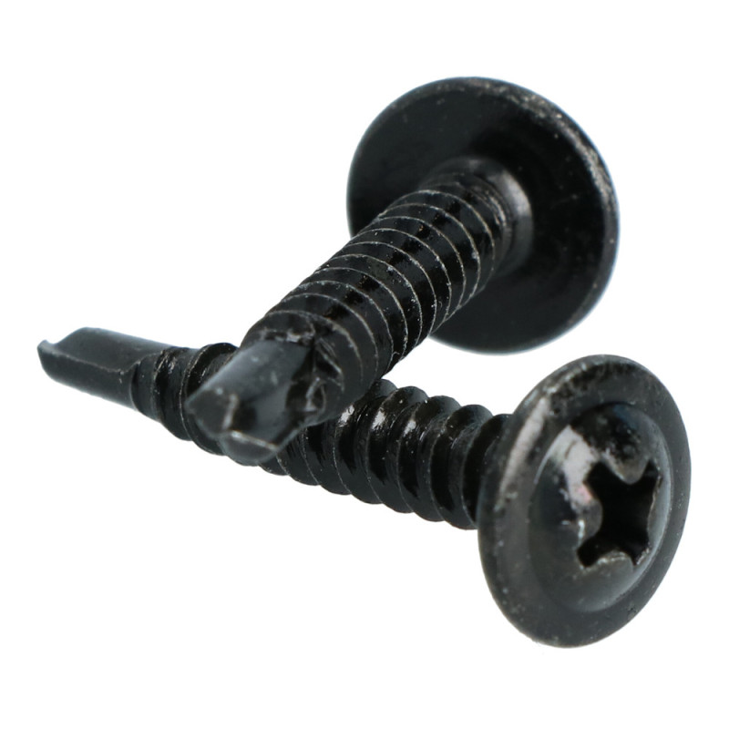 Vis autotaraudeuse noire Ø 4 mm 25 mm 100 pièces CARPOINT