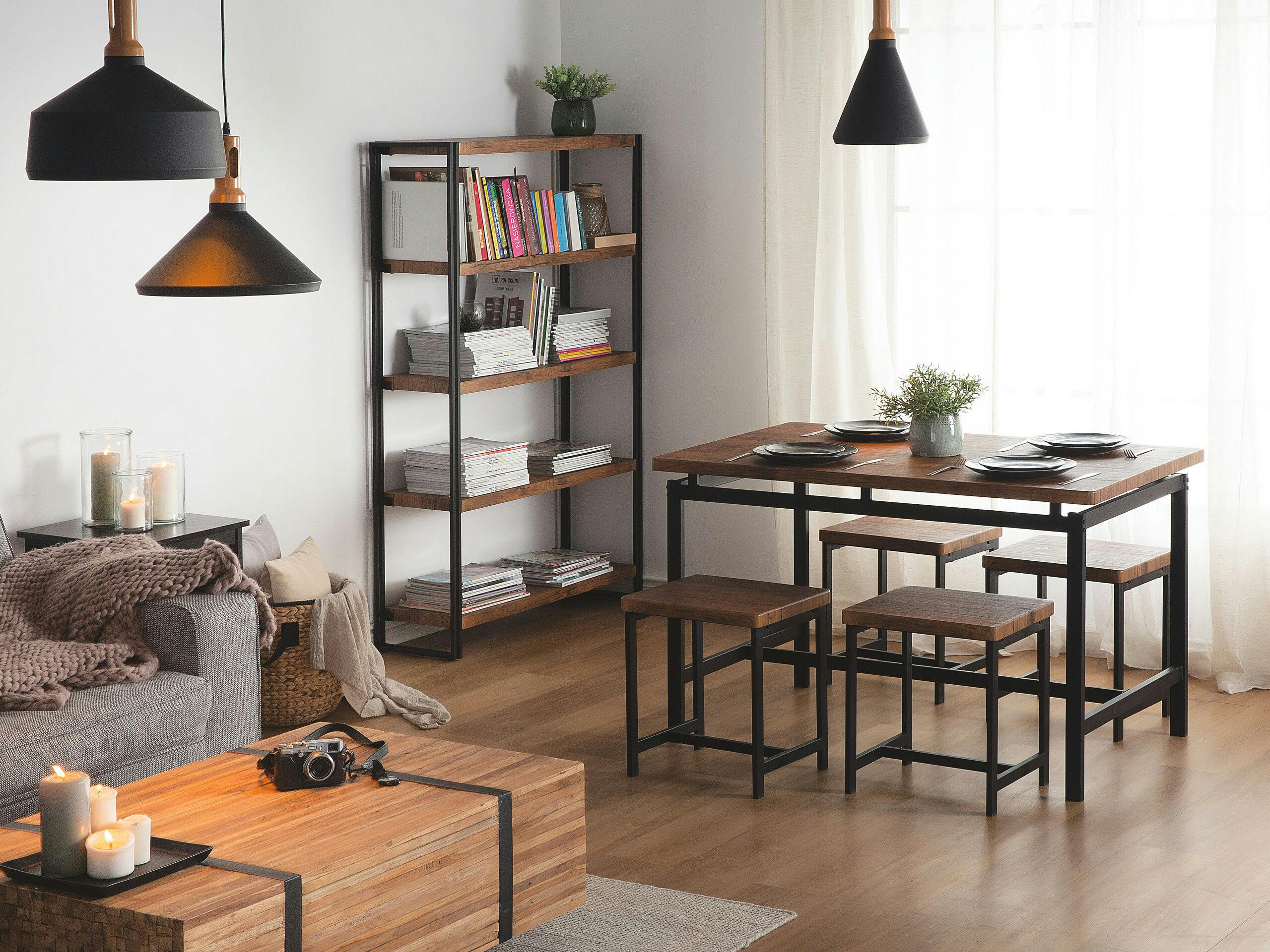 ARLINGTON - Ensemble pour salle à manger en mdf 4 personnes L