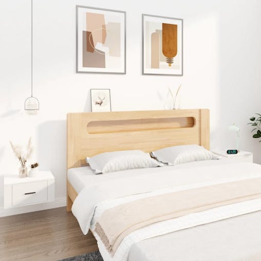 NNEVL Wall-mounted Bedside Cabinets 2 pcs White 50x36x25 cm
