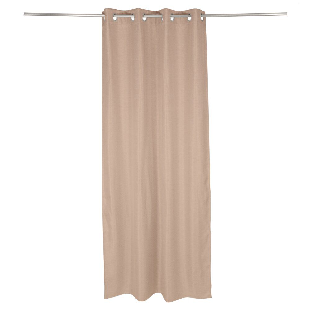 Rideau occultant effet tramé beige 140x240cm