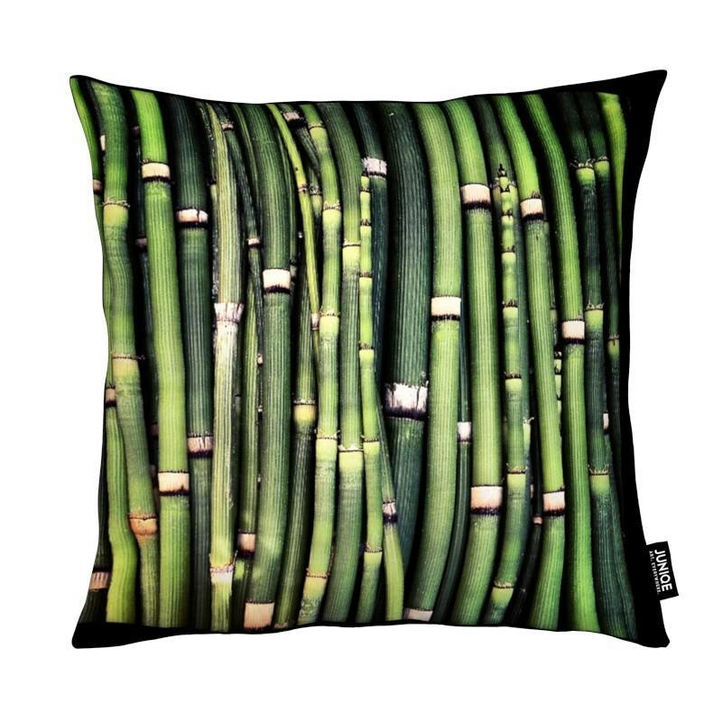 JUNGLE - Coussin en microfibre en vert 30x30