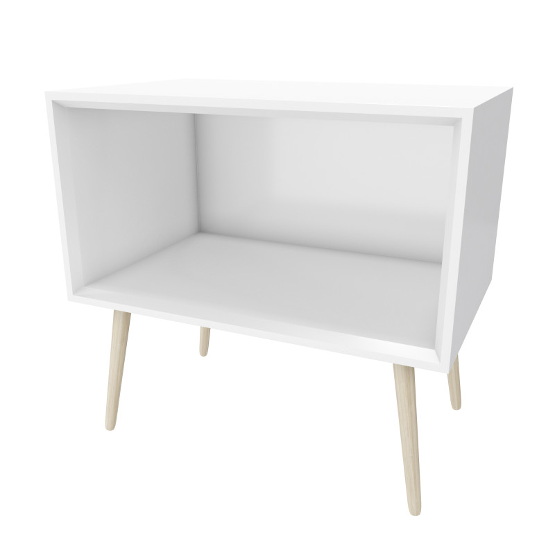 Caisson de meuble de salle de bain Fjord 2 tiroirs blanc mat 80 cm AURLANE