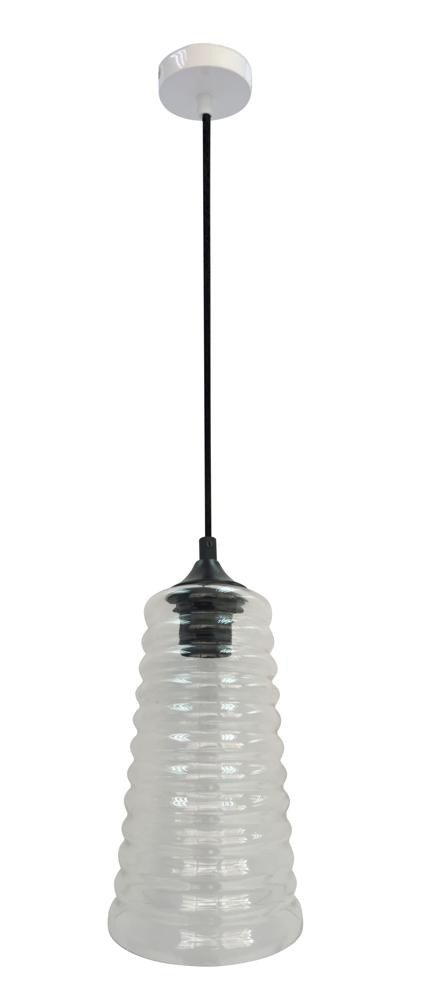 Lampa wisząca biało-czarna-przezroczysta MANILA 1xE27x60W Candellux