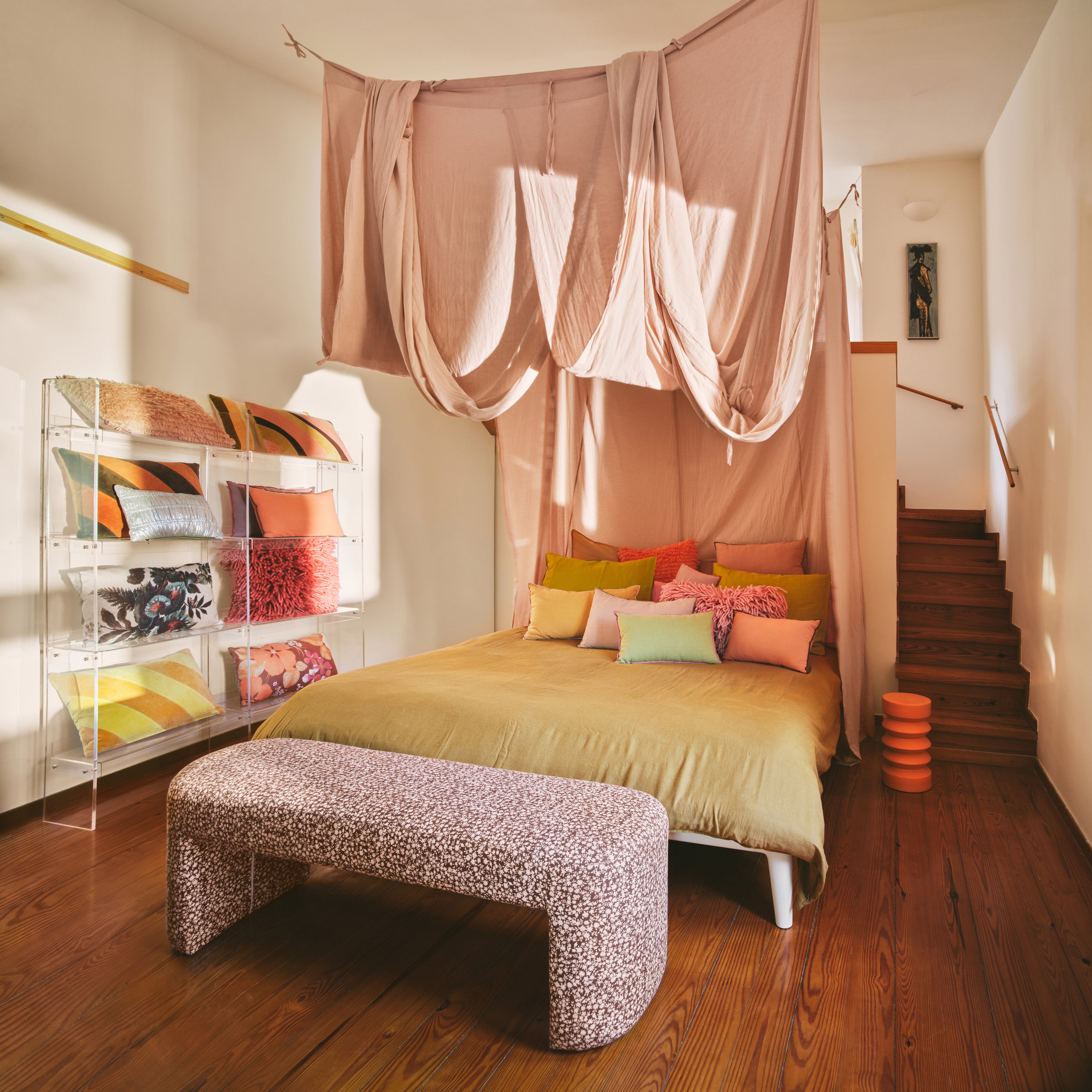 HKliving Fluffy Sierkussen 50 x 50 cm - Sienna