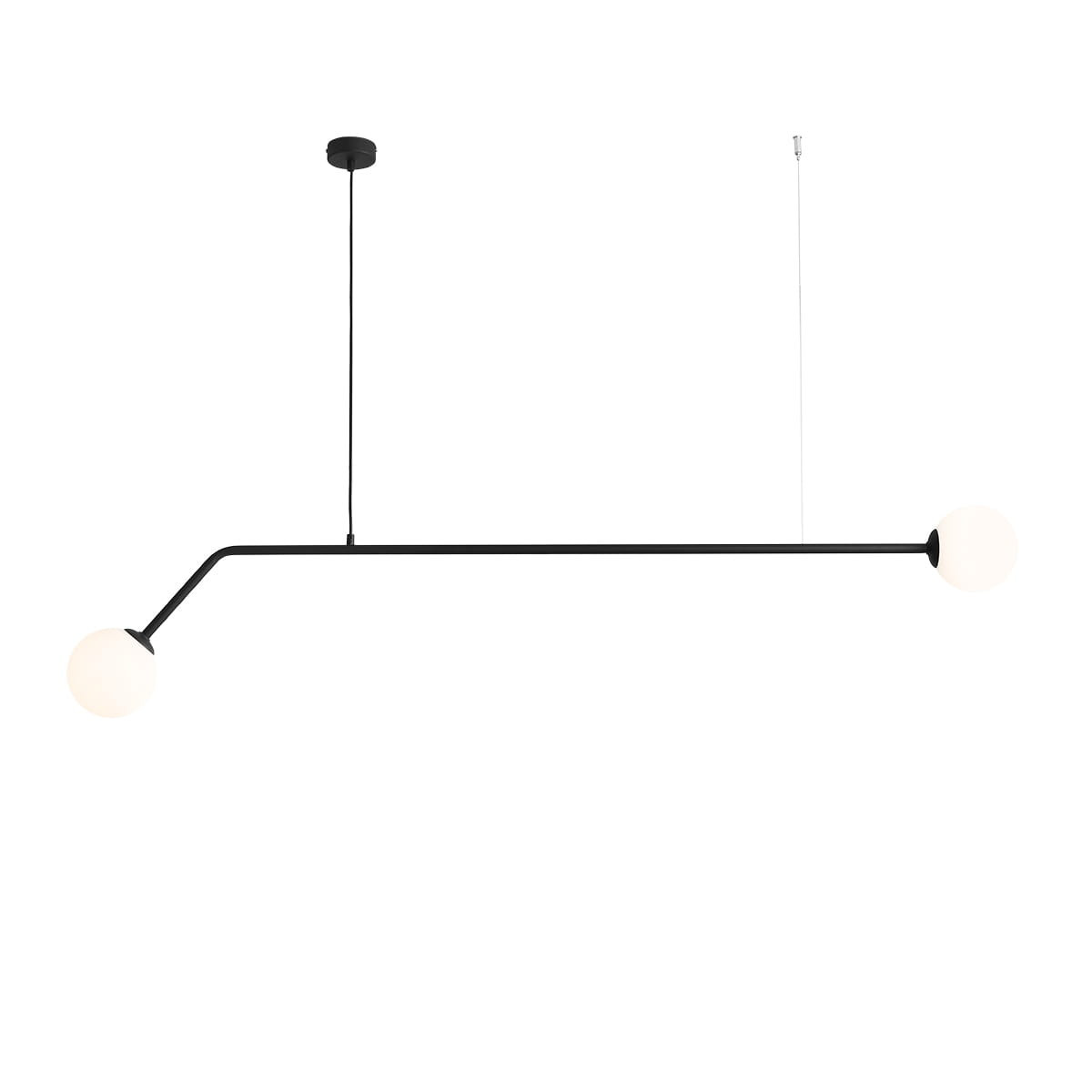 Lampa wisząca czarno-biała Pure 2xE14x40W wym: 120x150x25 cm Aldex