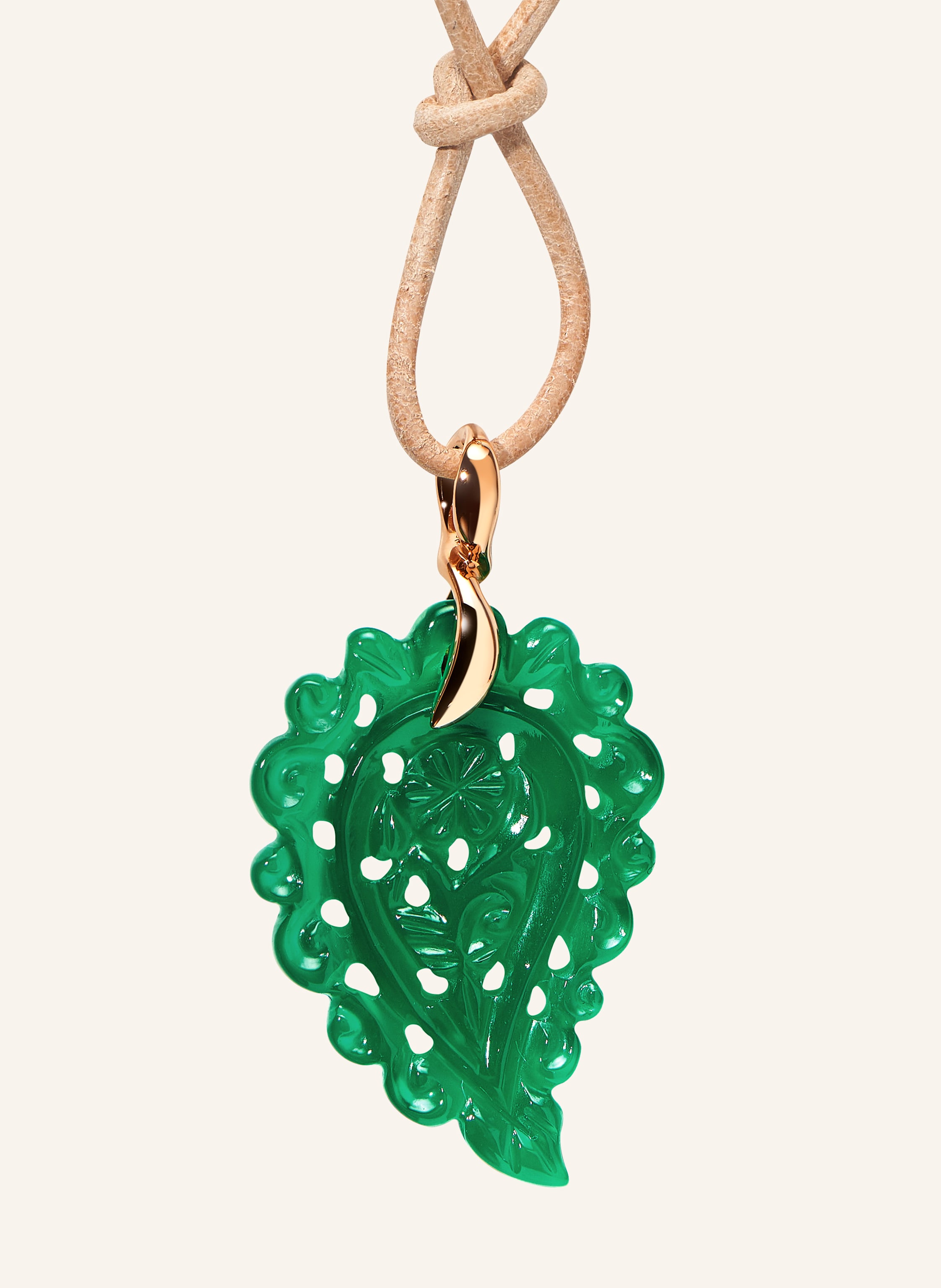 TAMARA COMOLLI Anhänger PENDANT INDIA SMALL GREEN ONYX aus 18 Karat Roségold und grüner Onyx