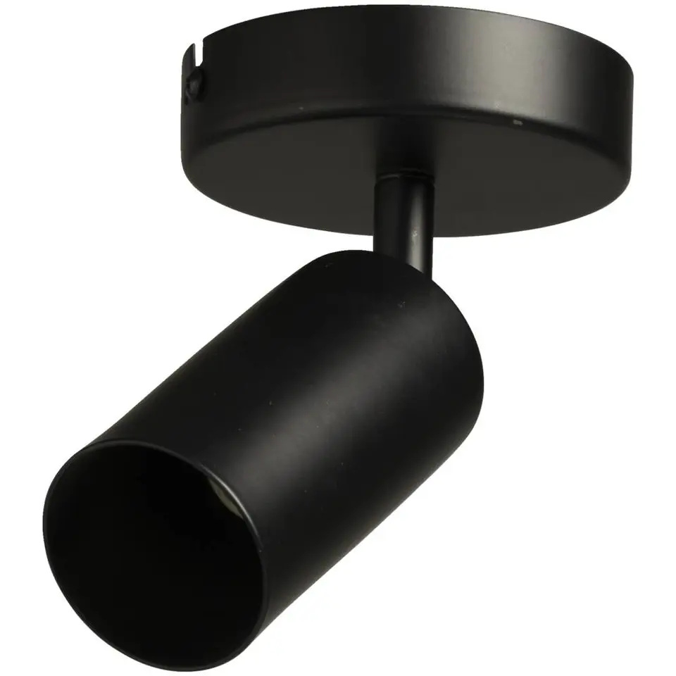 1-spot Basic - mat zwart - 10x&Oslash;10 cm