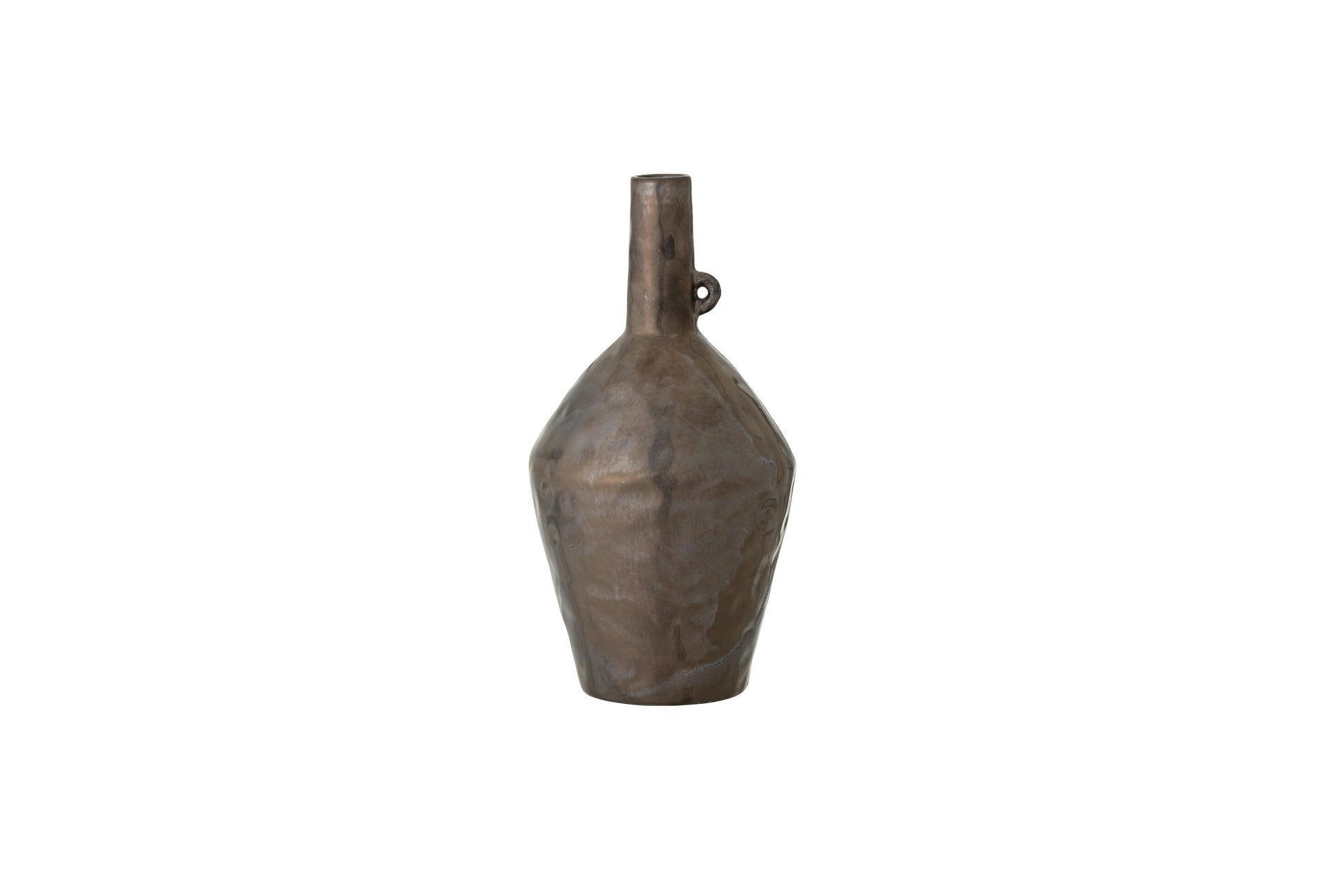 MIAS - Vase évasé en grès brun H30.50cm