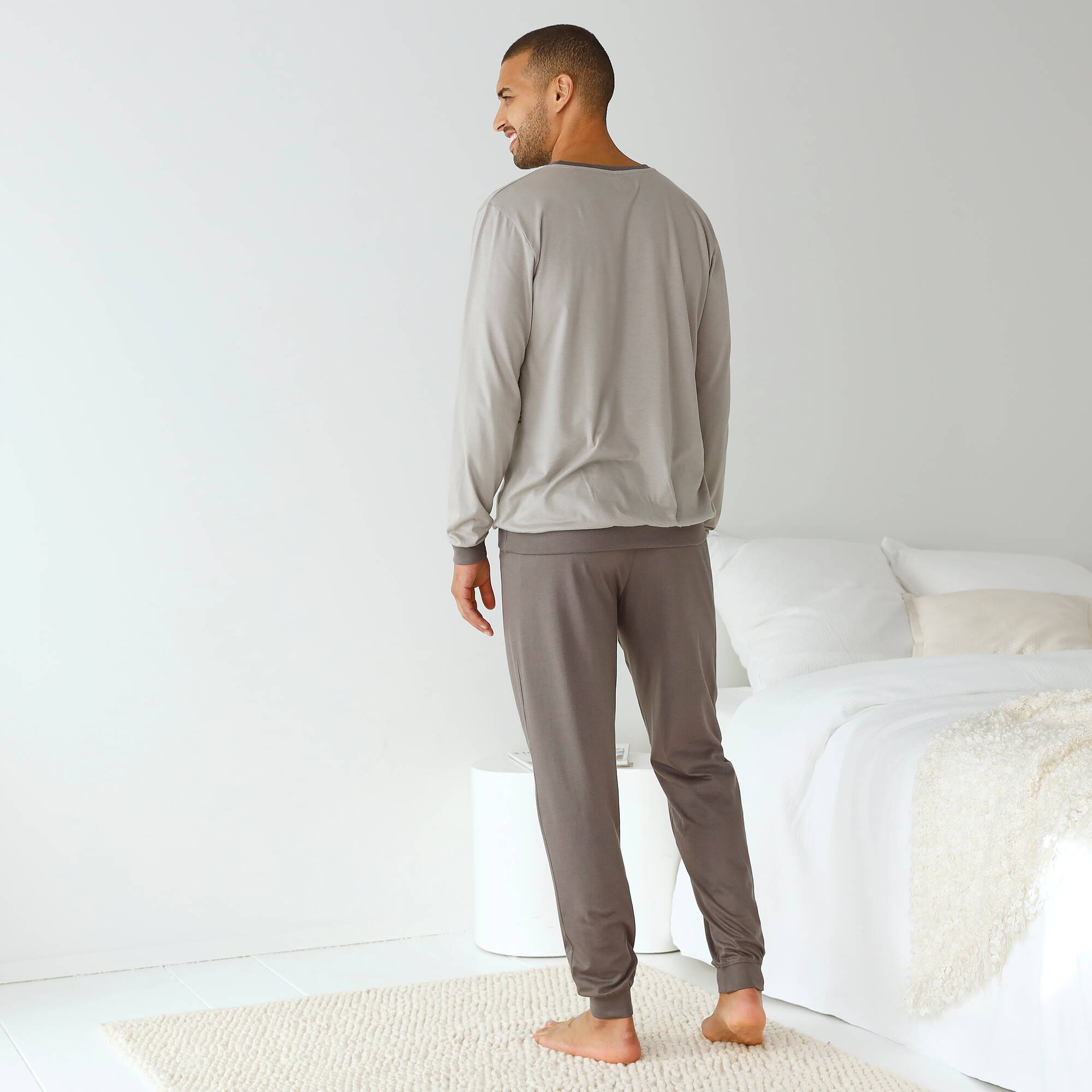 Pyjama coton rayé manches longues