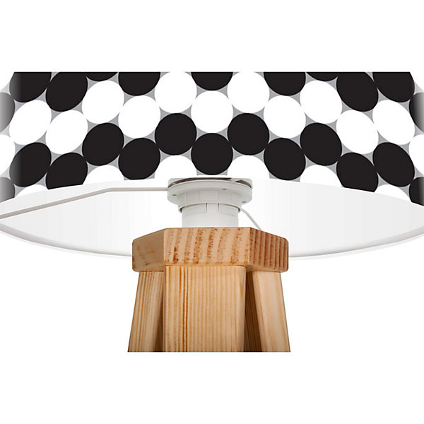 Lampe de chevet kids foto-352 30 x 30 x 45 cm Bois clair, blanc