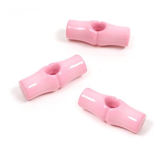 Hemline Pink Basic Toggle Button 3 Pack