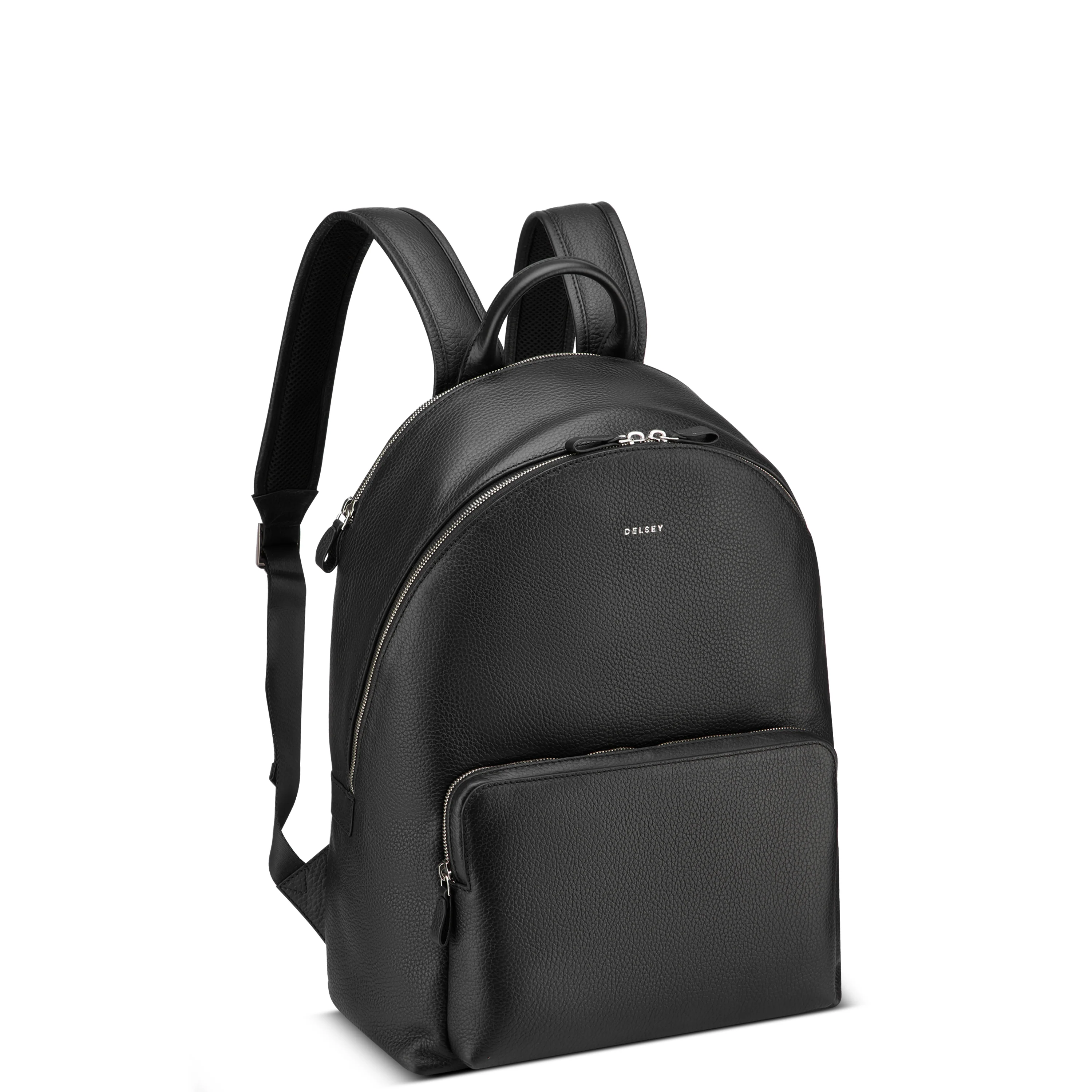 Le cuir grainé - Sac à dos en cuir avec 2 compartiments