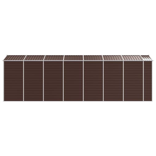 NNEVL Garden Shed Brown 191x640x198 cm Galvanised Steel