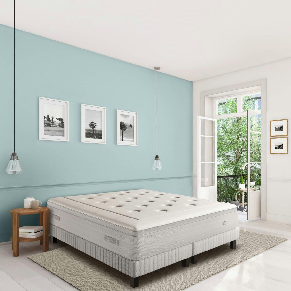 REFLEXION - Ens REFLEXION 180x200 matelas H33 ressort ensachés, ferme, 2 sommiers