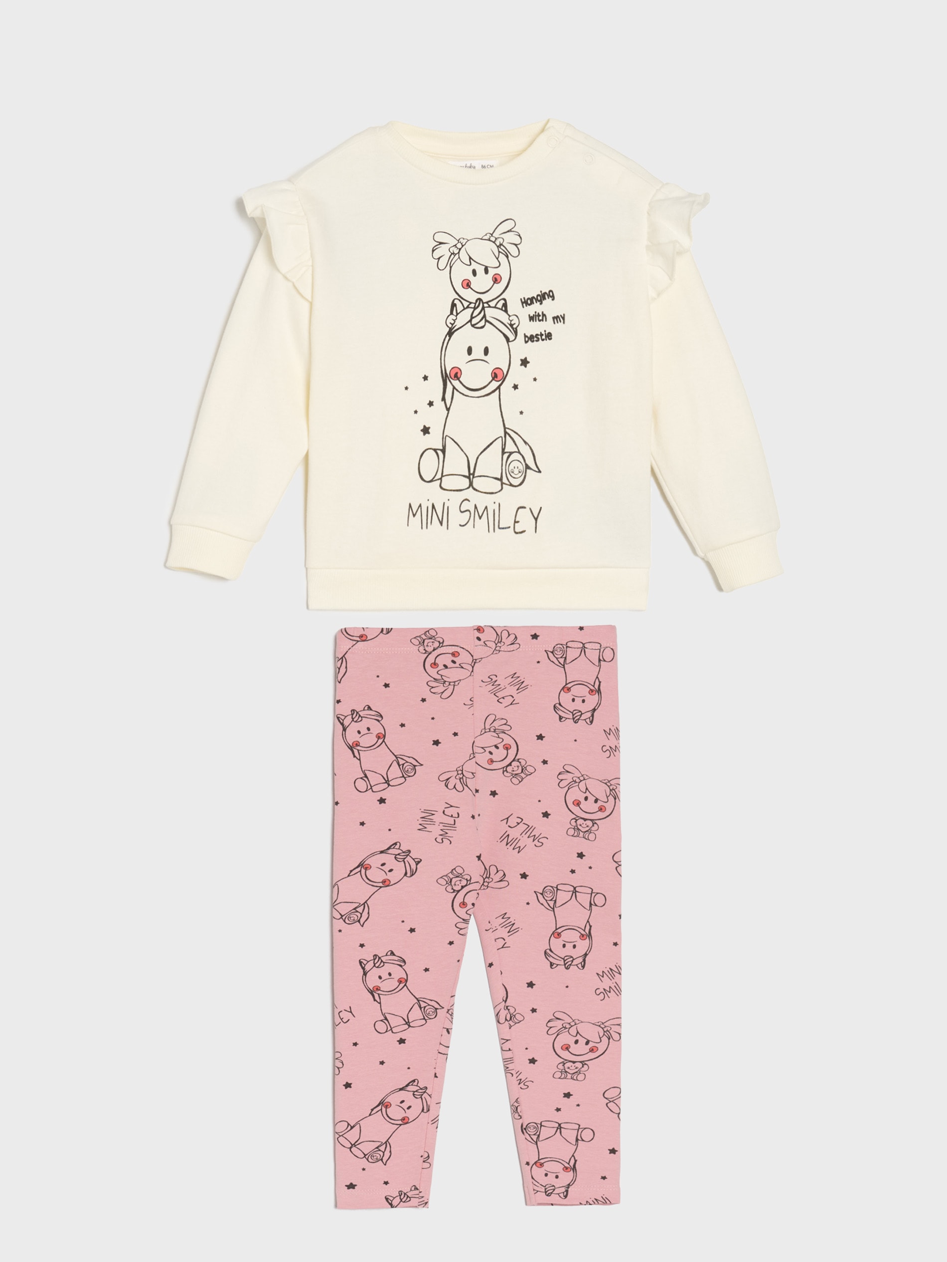 Bawełniany komplet: bluza i legginsy Mini Smiley®