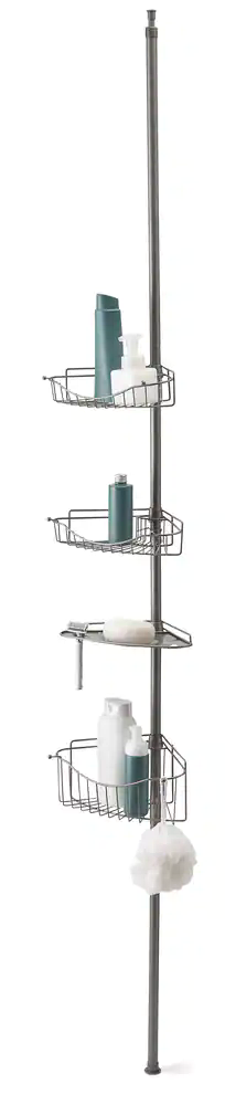 Type A 4-ShelvesRust-Resistant Adjustable Tension Pole Shower Caddy