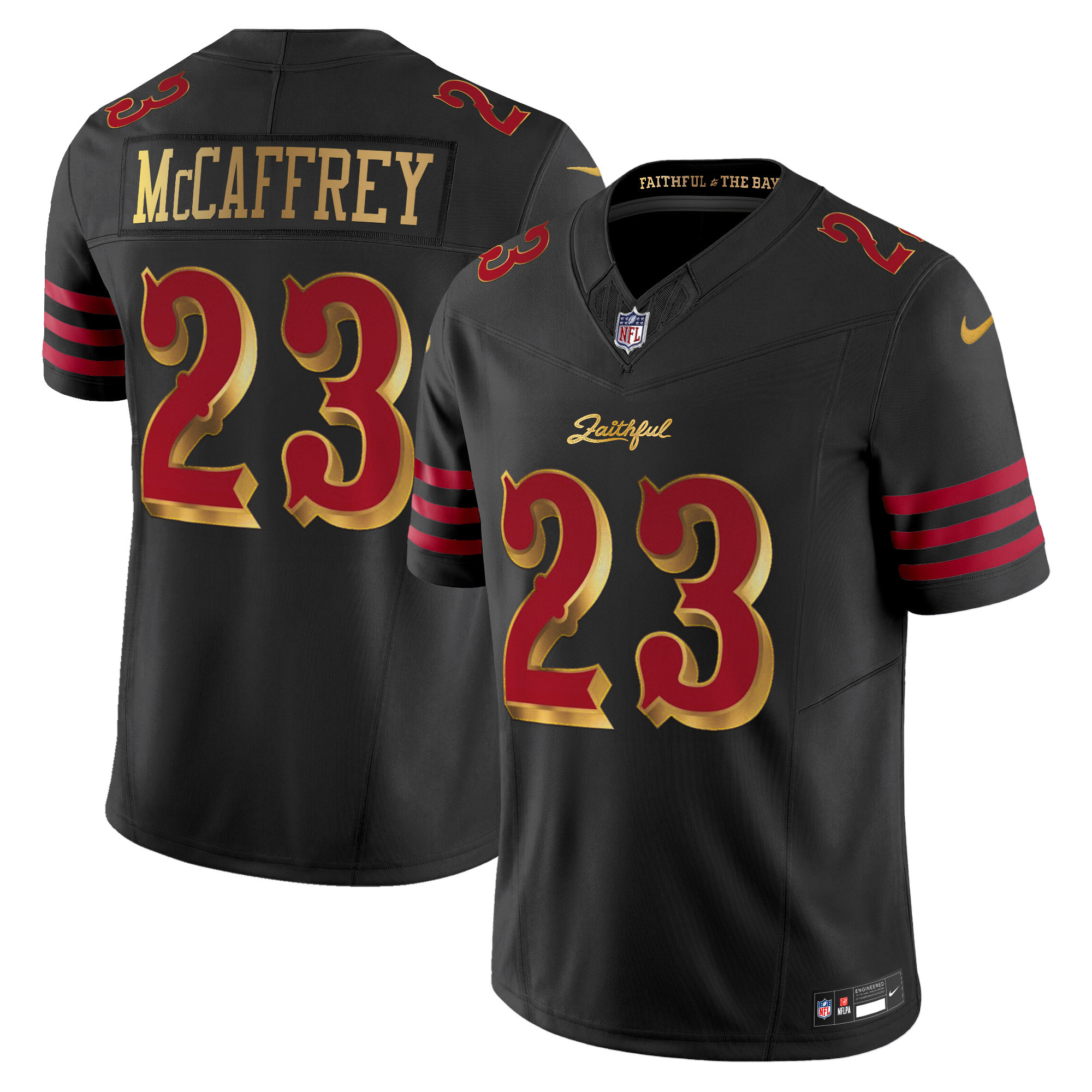 Youth Christian McCaffrey San Francisco 49ers Nike 2025 RIVALRIES Vapor F.U.S.E. Limited Jersey - Black