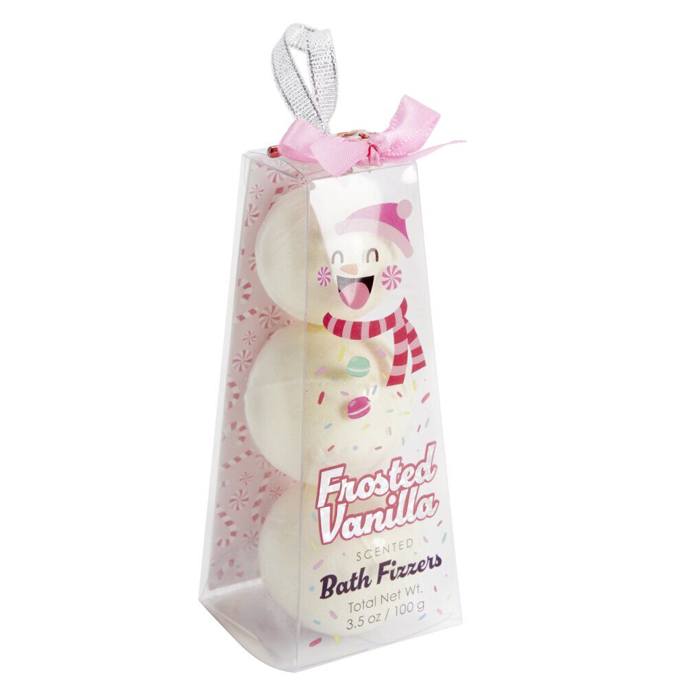 Bombe de bain empilée forme bonhomme de neige 3x100gr