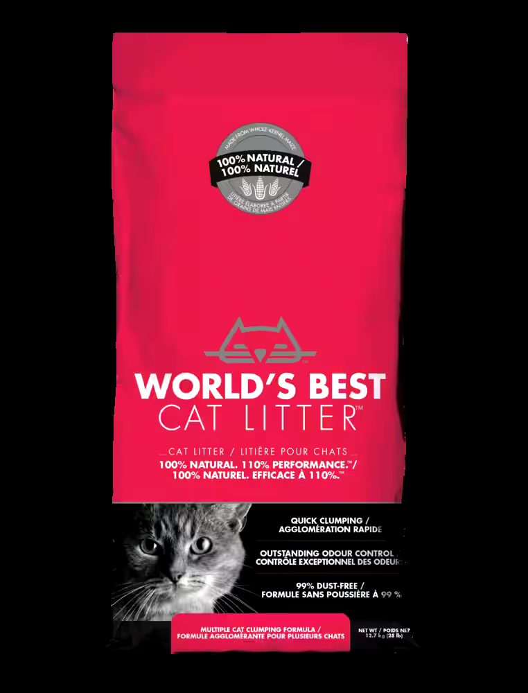 World's Best Natural Multi-Cat Clumping Cat Litter Formula, 12.7-kg