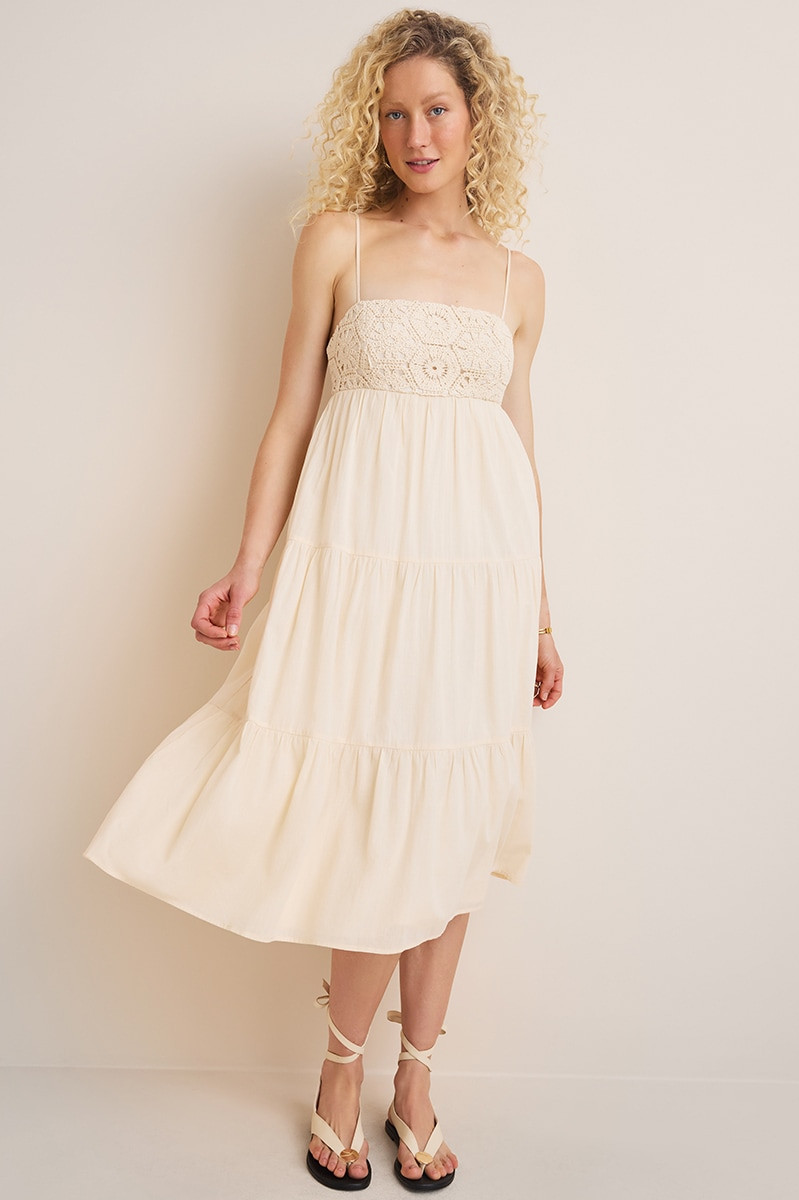 Jemma Crochet Empire Midi Dress