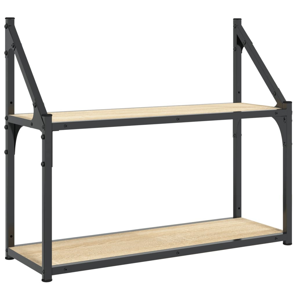 VidaXL Regał ścienny z 2 półkami 60x21x51 cm