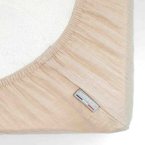 Drap housse berceau en gaze de coton à carreaux