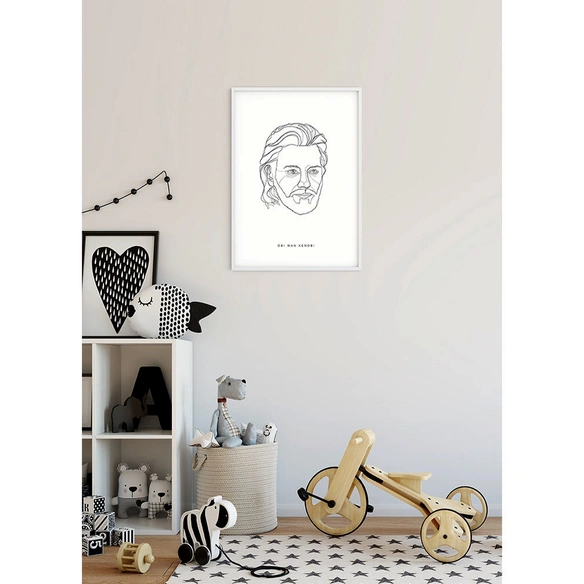 Wandbild, BxH: 40 x 50 cm, weiß