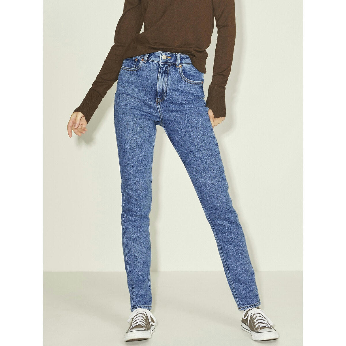 Jean slim, taille haute